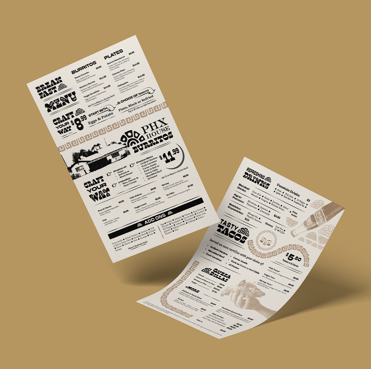 Phx House Burritos menu refresh